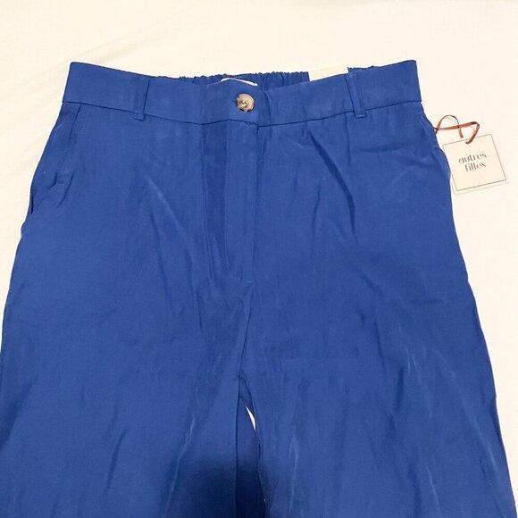 Autres Filles Cobalt Blue Straight Leg Trouser Size Large - Picture 2 of 16